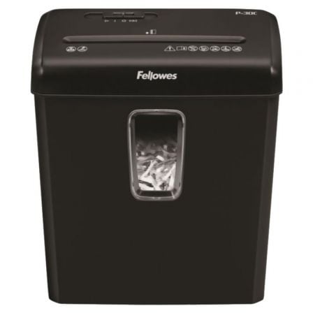 Destructora Fellowes P-30C/ Corte en Partículas de 4 x 34mm/ Negra