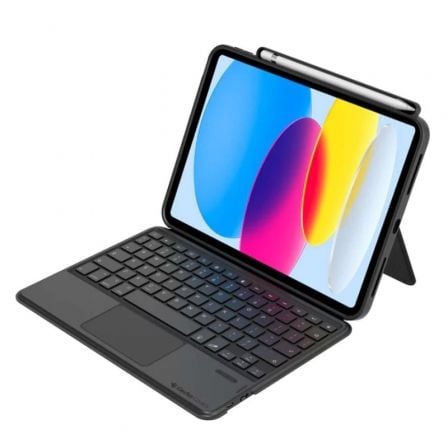 Funda con Teclado Gecko V10KC61-ES para Tablet iPad 2022 de 10.9'/ Negra