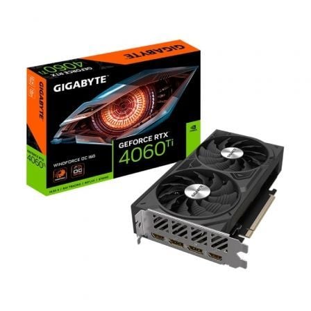 Tarjeta Gráfica Gigabyte GeForce RTX 4060 Ti WindForce OC 16G/ 16GB GDDR6