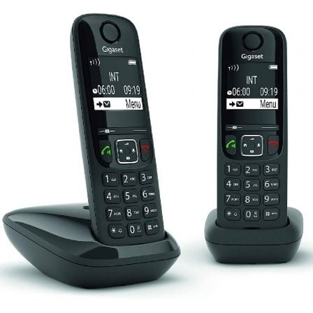 Teléfono Inalámbrico Gigaset AS690/ Pack DUO/ Negro