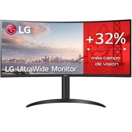 Monitor Profesional Ultrapanorámico Curvo LG UltraWide 34WP75CP-B 34'/ WQHD/ Multimedia/ Negro