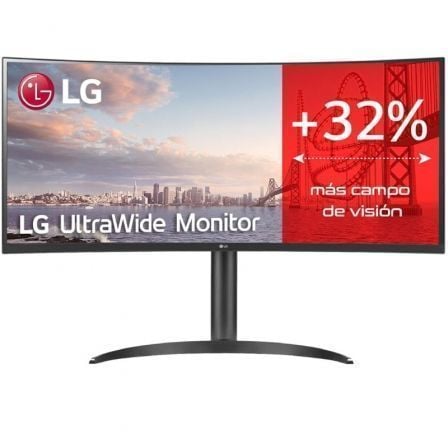 Monitor Profesional Ultrapanorámico Curvo LG 34WQ75C-B 34'/ WQHD/ Multimedia/ Negro