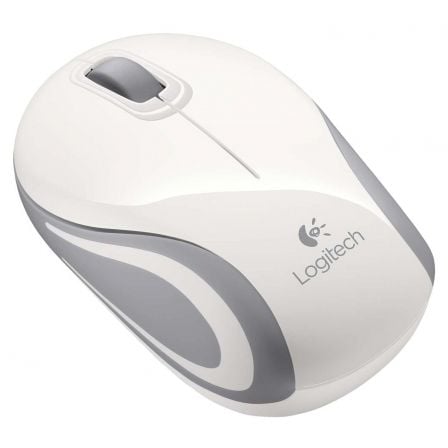 Ratón Mini Inalámbrico Logitech M187/ Hasta 1000 DPI/ Blanco