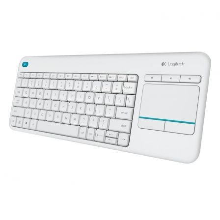 Teclado para Smart TV Logitech Wireless Touch K400 Plus/ Blanco