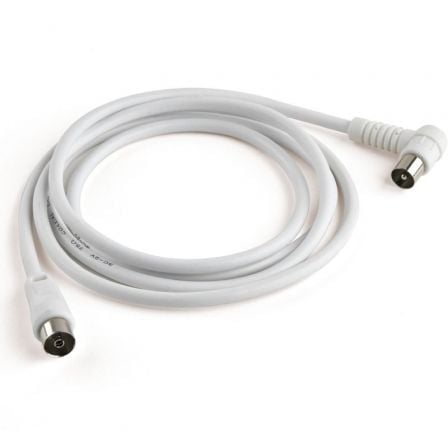 Cable de Antena TV 90º Meliconi ANT2M90/ Coaxial 9.5mm Macho - Coaxial 9.5mm Hembra/ 2m