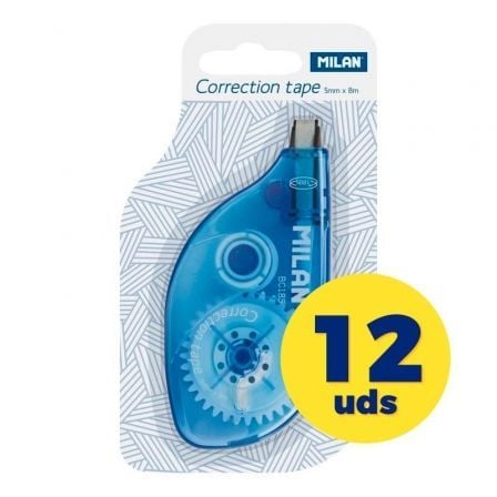 Caja de Corrector de Escritura en Cinta Milan Correction Tape 80185/ 5mm x 8m 12 unidades