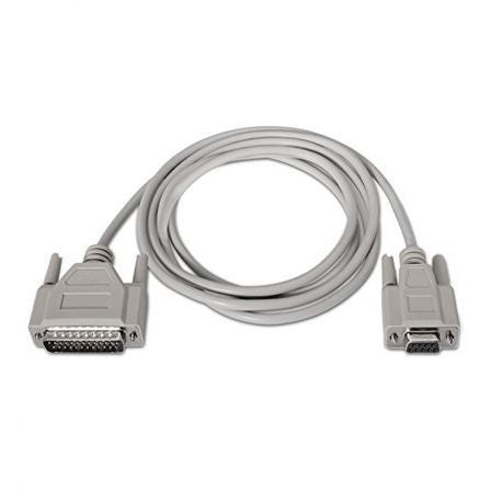 Cable Serie NULL Modem Nanocable 10.14.0802/ DB9 Hembra - DB25 Macho/ 1.8m/ Beige