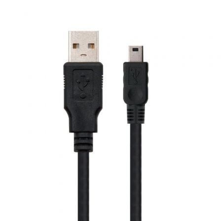 Cable USB 2.0 Nanocable 10.01.0405/ USB Macho - MiniUSB Macho/ 4.5m/ Negro