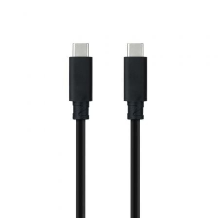 Cable USB 3.1 Nanocable 10.01.4100/ USB Tipo-C Macho - USB Tipo-C Macho/ 50cm/ Negro