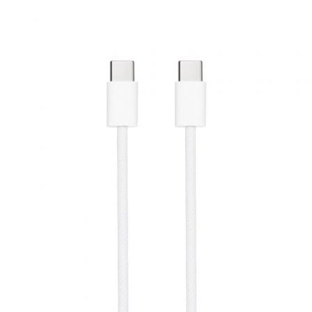 Cable USB 2.0 Tipo-C Nanocable 10.01.6001-CO/ USB Tipo-C Macho - USB Tipo-C Macho/ Hasta 60W/ 480Mbps/ 1m/ Blanco