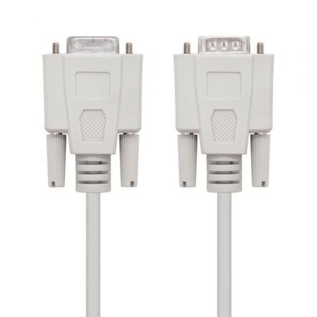 Cable Serie RS232 Nanocable 10.14.0203/ DB9 Macho - DB9 Hembra/ 3m/ Beige