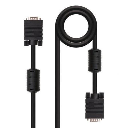 Cable SVGA Nanocable 10.15.0102/ VGA Macho - VGA Macho/ 1.8m/ Negro