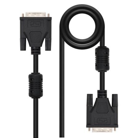 Cable DVI Dual Nanocable 10.15.0802/ DVI Macho - DVI Macho/ 1.8m/ Negro