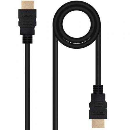 Cable HDMI 2.0 4K Nanocable 10.15.3803/ HDMI Macho - HDMI Macho/ 3m/ Negro