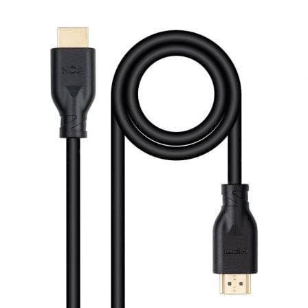 Cable HDMI 2.0 4K CCS Nanocable 10.15.3901/ HDMI Macho - HDMI Macho/ 1m/ Negro