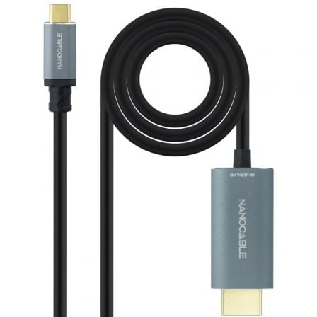 Cable Conversor Nanocable 10.15.5162/ USB Tipo-C Macho - HDMI Macho/ 1.8m/ Negro