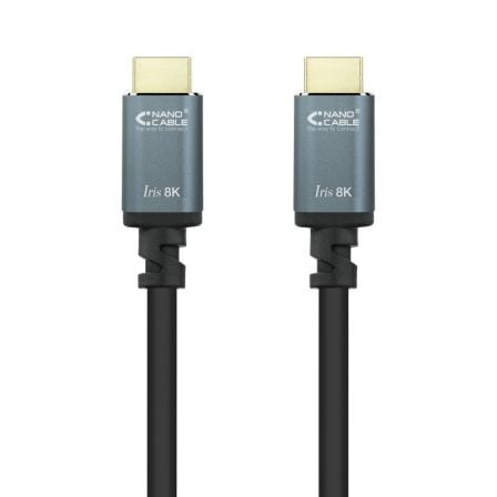 Cable HDMI 2.1 8K Nanocable 10.15.8000/ HDMI Macho - HDMI Macho/ 50cm/ Negro