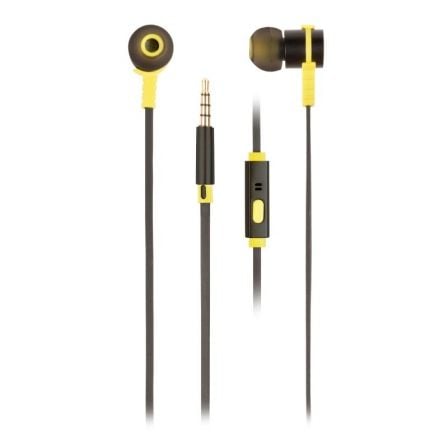 Auriculares Intrauditivos NGS Cross Rally/ con Micrófono/ Jack 3.5/ Negros y Amarillos