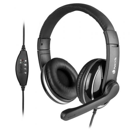 Auriculares NGS VOX 800 USB/ con Micrófono/ USB/ Negros