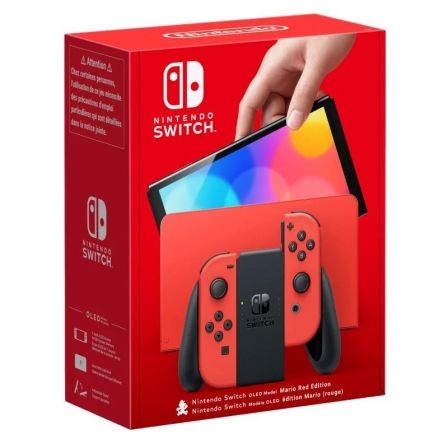 Nintendo Switch Versión OLED Mario Red Edition / Incluye Base/ 2 Mandos Joy-Con