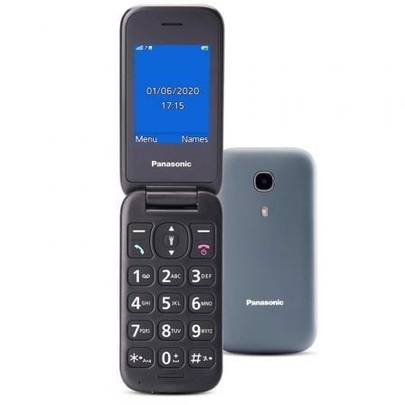 Teléfono Móvil Panasonic KX-TU400EXG para Personas Mayores/ Gris