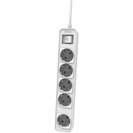 Regleta con Interruptor Philips CHP2154W/10/ 5 Tomas de corriente/ Cable 1.5m/ Blanco