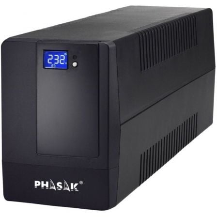 SAI Línea Interactiva Phasak 600 VA LCD/ 600VA/ 2 Salidas/ Formato Torre