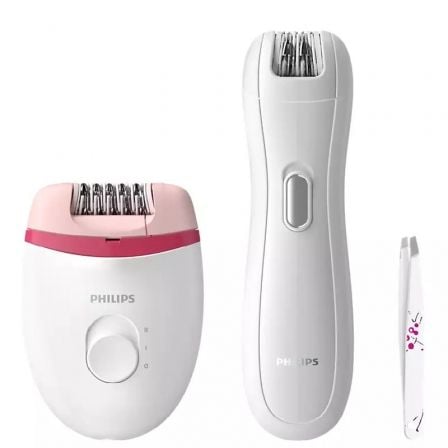 Depiladora Philips Satinelle Essential BRP506/ con Cable/ Incluye Minidepiladora