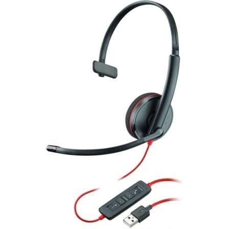 Auriculares Plantronics Blackwire C3210/ con Micrófono/ USB/ Negros