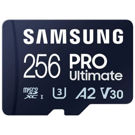 Tarjeta de Memoria Samsung Pro Ultimate 256GB microSD XC con Adaptador/ Clase 10/ 200MBs