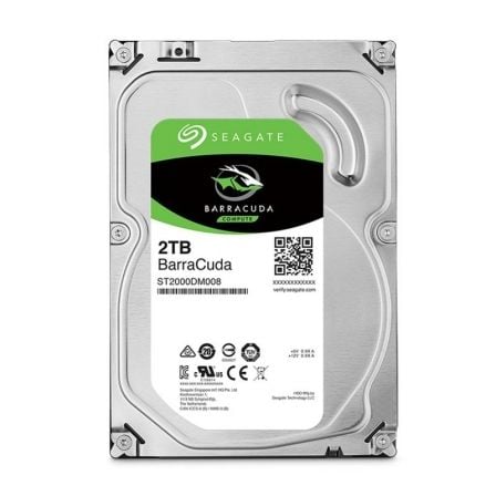 Disco Duro Seagate BarraCuda 2TB/ 3.5'/ SATA III/ 256MB