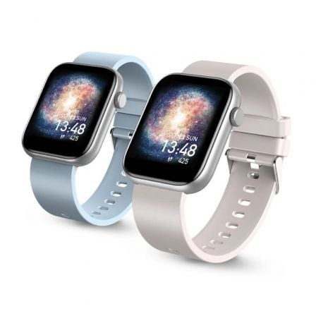 Smartwatch SPC Smartee Duo 9637G/ Notificaciones/ Frecuencia Cardiaca/ Incluye Correa Blanca y Azul