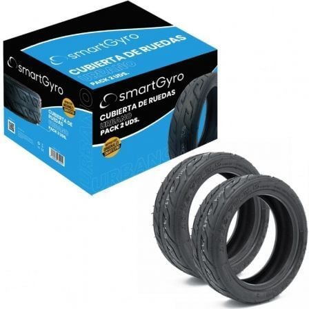 Pack 2 Cubiertas para Patines SmartGyro Tubeless SG27-320/ 10 x 2.75 - 6,5 Compatible con Speedway / Rockway y Crossover