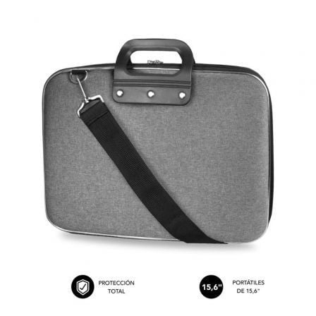 Maletín Subblim EVA Laptop Bag PL para Portátiles hasta 15.6'/ Cinta para Trolley/ Gris