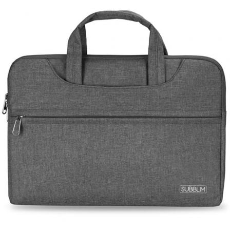 Maletín Subblim Business Laptop Sleeve para Portátiles hasta 15.6'/ Cinta para Trolley/ Gris