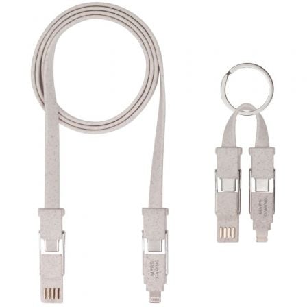 Pack 2 Cables USB 2.0 Mars Gaming MCA-ECO/ Lightning + MicroUSB/ USB Tipo-C/ USB-A/ 1m