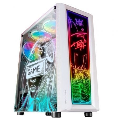 Caja Gaming Semitorre Mars Gaming Artística MC-ART/ Blanca