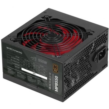 Fuente de Alimentación Mars Gaming MPB550/ 550W/ Ventilador 12cm/ 80 Plus Bronze