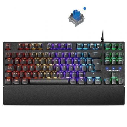 Teclado Gaming Mecánico Mars Gaming MKXTKLBES/ Switch Azul