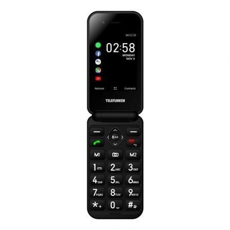 Teléfono Móvil Telefunken S740 para Personas Mayores/ Negro