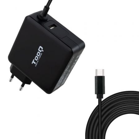 Cargador de Portátil TooQ TQLC-USBC90PD USB Tipo-C/ 90W/ Automático/ Voltaje 5-20V/ 1x USB Tipo-C