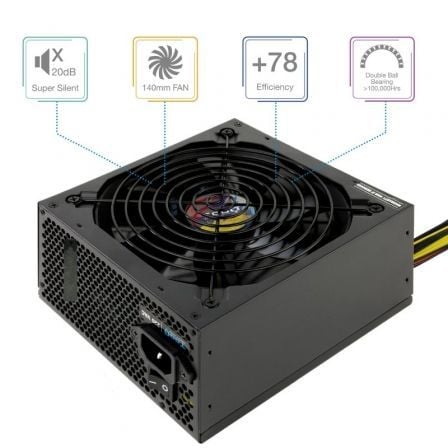 Fuente de Alimentación TooQ TQAPOLO-650SP/ 650W/ Ventilador 14cm