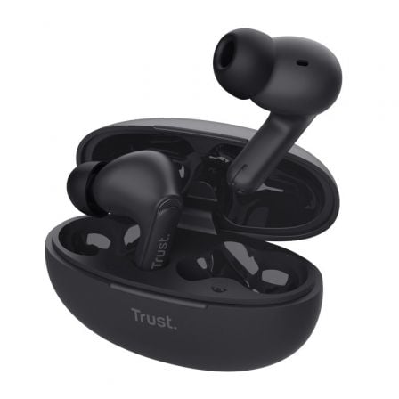 Auriculares Bluetooth Trust Yavi ENC con estuche de carga/ Negros