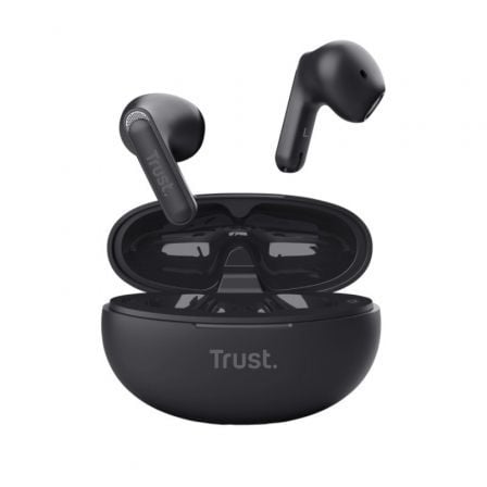 Auriculares Bluetooth Trust Yavi ENC con estuche de carga/ Negros