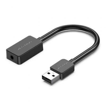 Tarjeta de Sonido Vention CDZB0/ USB Macho - 1x Jack 3.5 Hembra