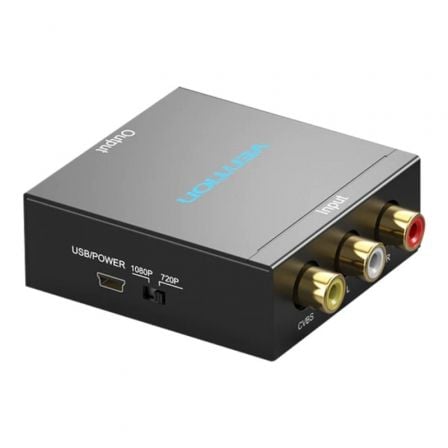 Convertidor RCA a HDMI Vention AEFB0/ RCA Hembra - HDMI Hembra - MiniUSB Hembra