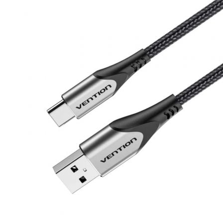 Cable USB 2.0 Tipo-C Vention CODHF/ USB Macho - USB Tipo-C Macho/ Hasta 60W/ 480Mbps/ 1m/ Gris