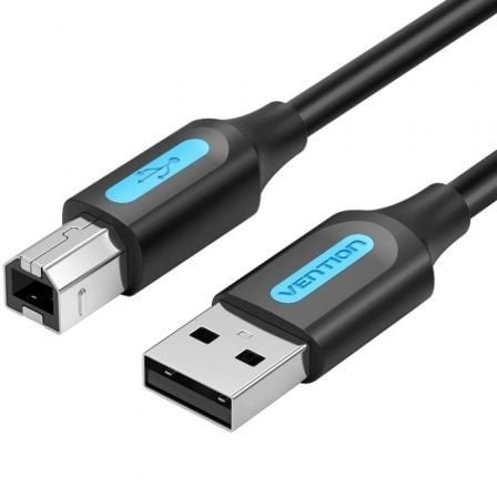 Cable USB 2.0 Impresora Vention COQBD/ USB Tipo-B Macho - USB Macho/ 480Mbps/ 50cm/ Negro