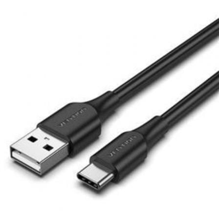 Cable USB 2.0 Tipo-C Vention CTHBH/ USB Tipo-C Macho - USB Macho/ Hasta 60W/ 480Mbps/ 2m/ Negro