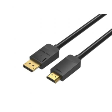 Cable Conversor Vention HADBH/ Displayport Macho - HDMI Macho/ 2m/ Negro